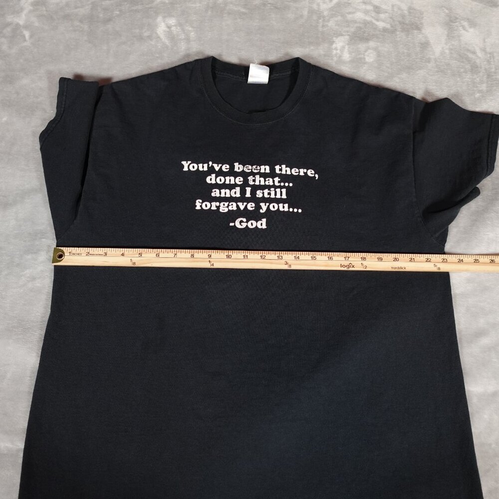 Vintage You’ve Been There Done That God T Shirt Mens XL Faded Black READ - Picture 7 of 8